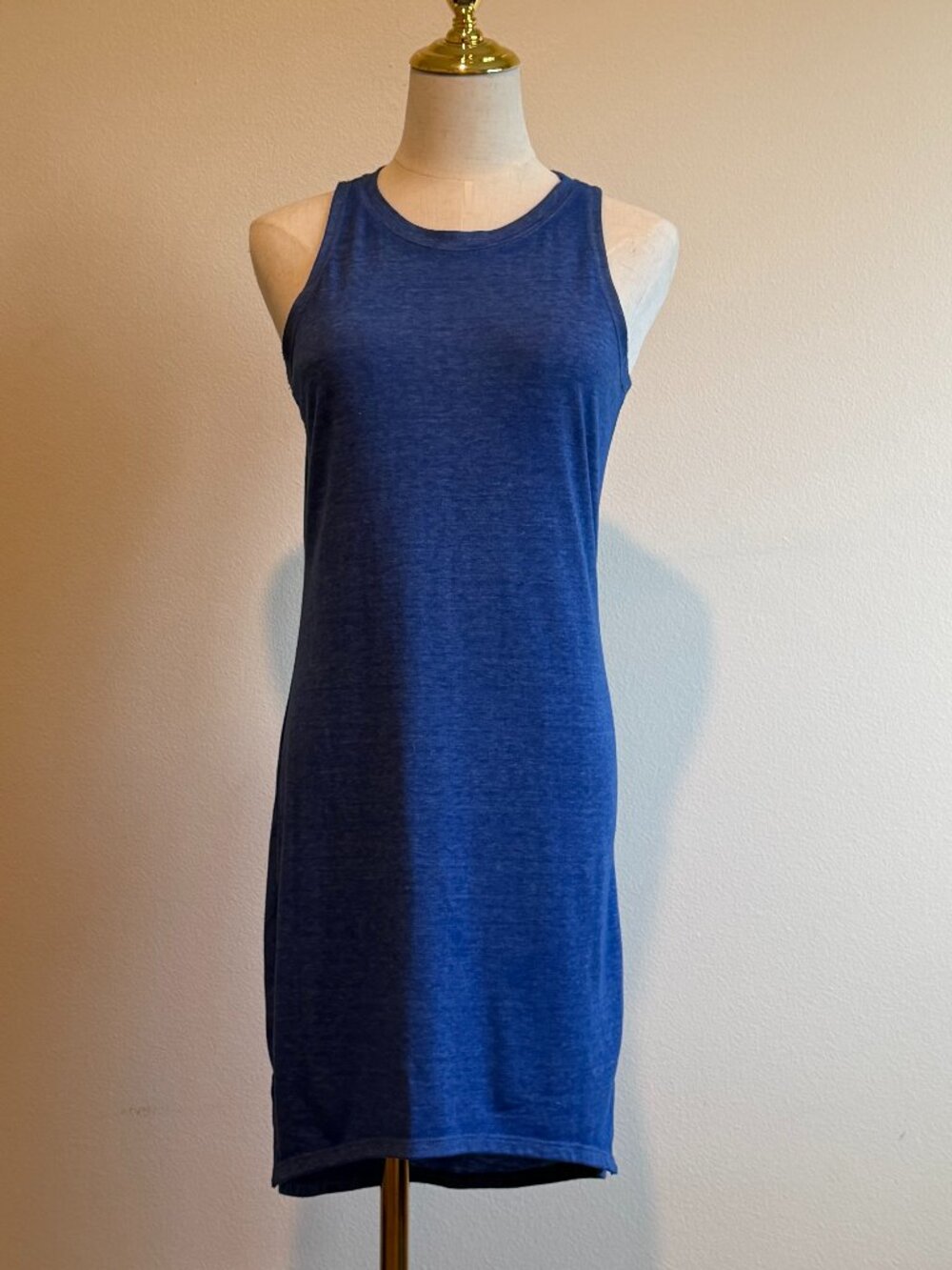 Derek Heart Glacial Blue Jersey Knit Dress Spring Summer Midi M